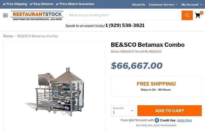 Used BE&SCO BETAMAX Tortilla Press and Oven Combo Besco