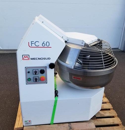Used MECNOSUD FC60 Fork Dough Mixer 74 quarts / 132 LB Capacity Pizza Dough