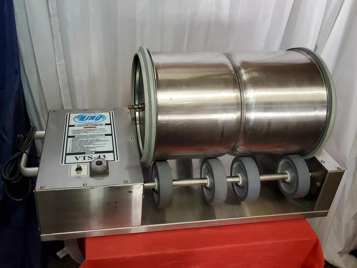 Used BIRO VTS43 Vacuum TUMBLER 40 LB Twin 20 LB Drum Each