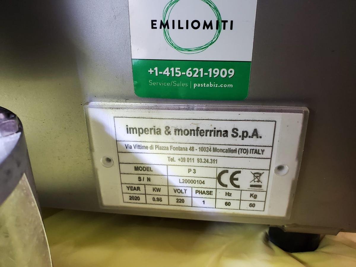 Used La MONFERRINA P3 Pasta Maker Extruder Machine + 7 DIES