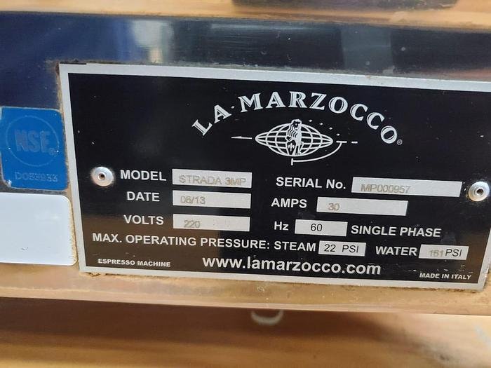 Used La Marzocco STRADA 3MP 3 Group Espresso Machine
