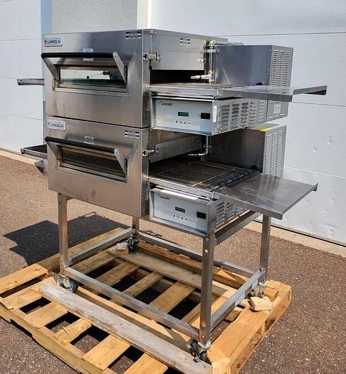 Used LINCOLN 1116 Natural GAS Conveyor Pizza DOUBLE Oven 18" wide BELT