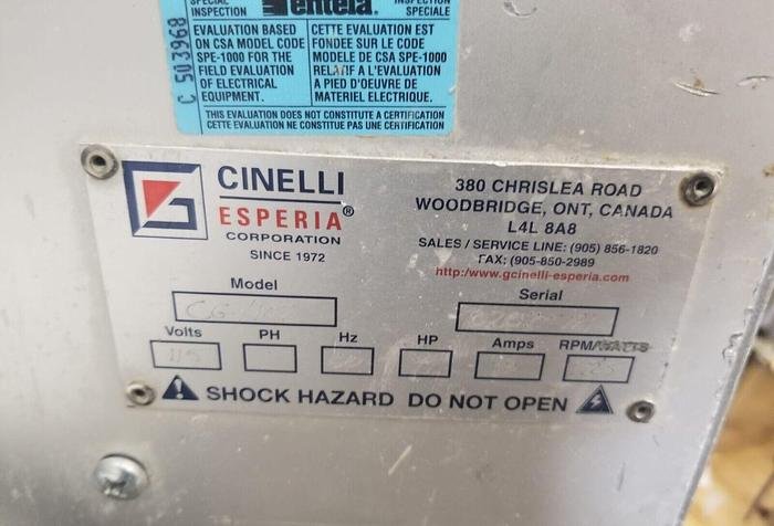 Used CINELLI ESPERIA Vienna and Kaiser Roll Press