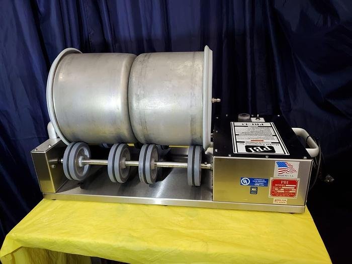 Used PBI-43 40LB VACUUM TUMBLER Twin 20 lb Drums biro vts-43